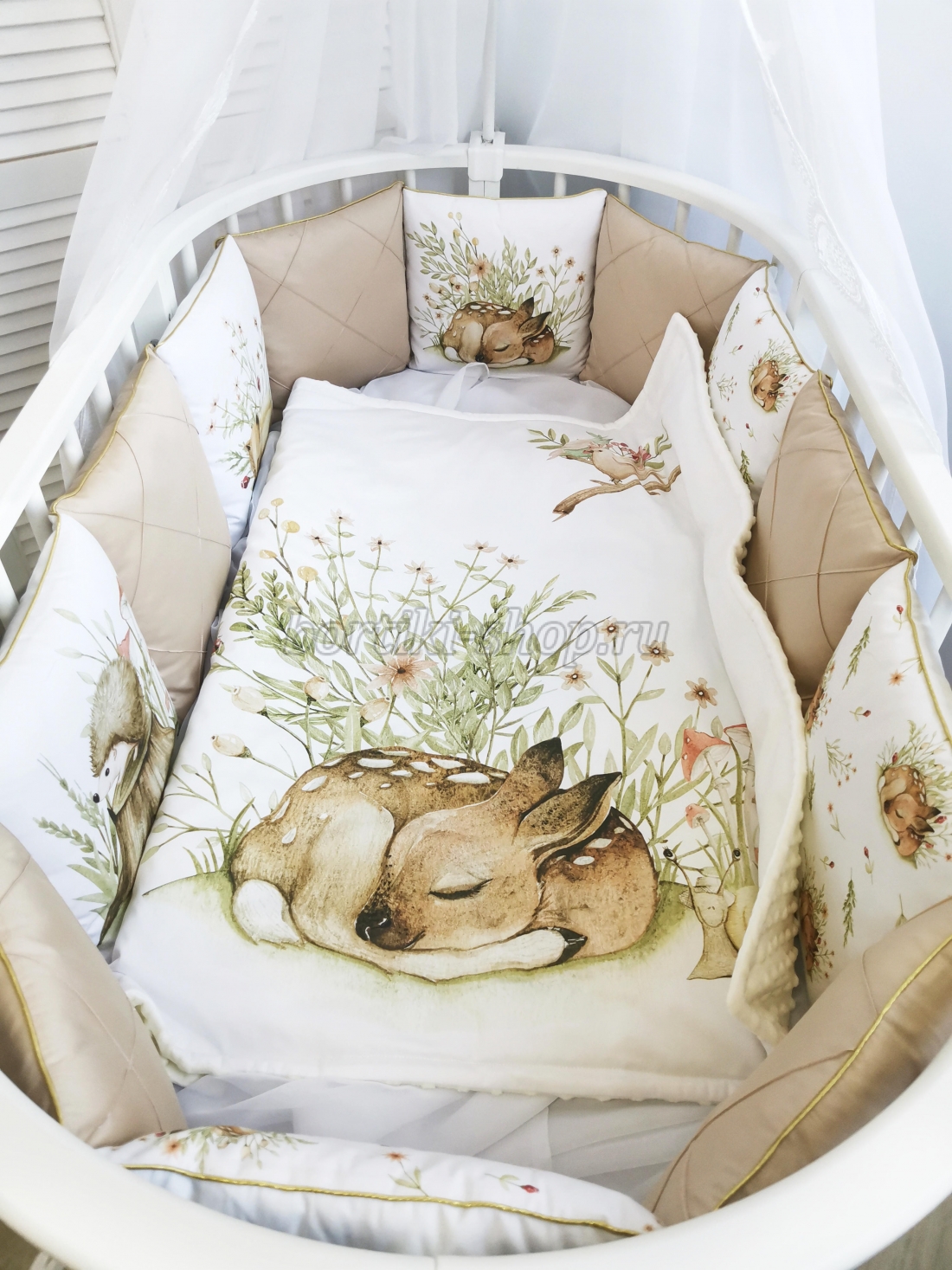 Бортики в кроватку для новорожденных Сонный гномик купить в интернет-магазине Wildberries